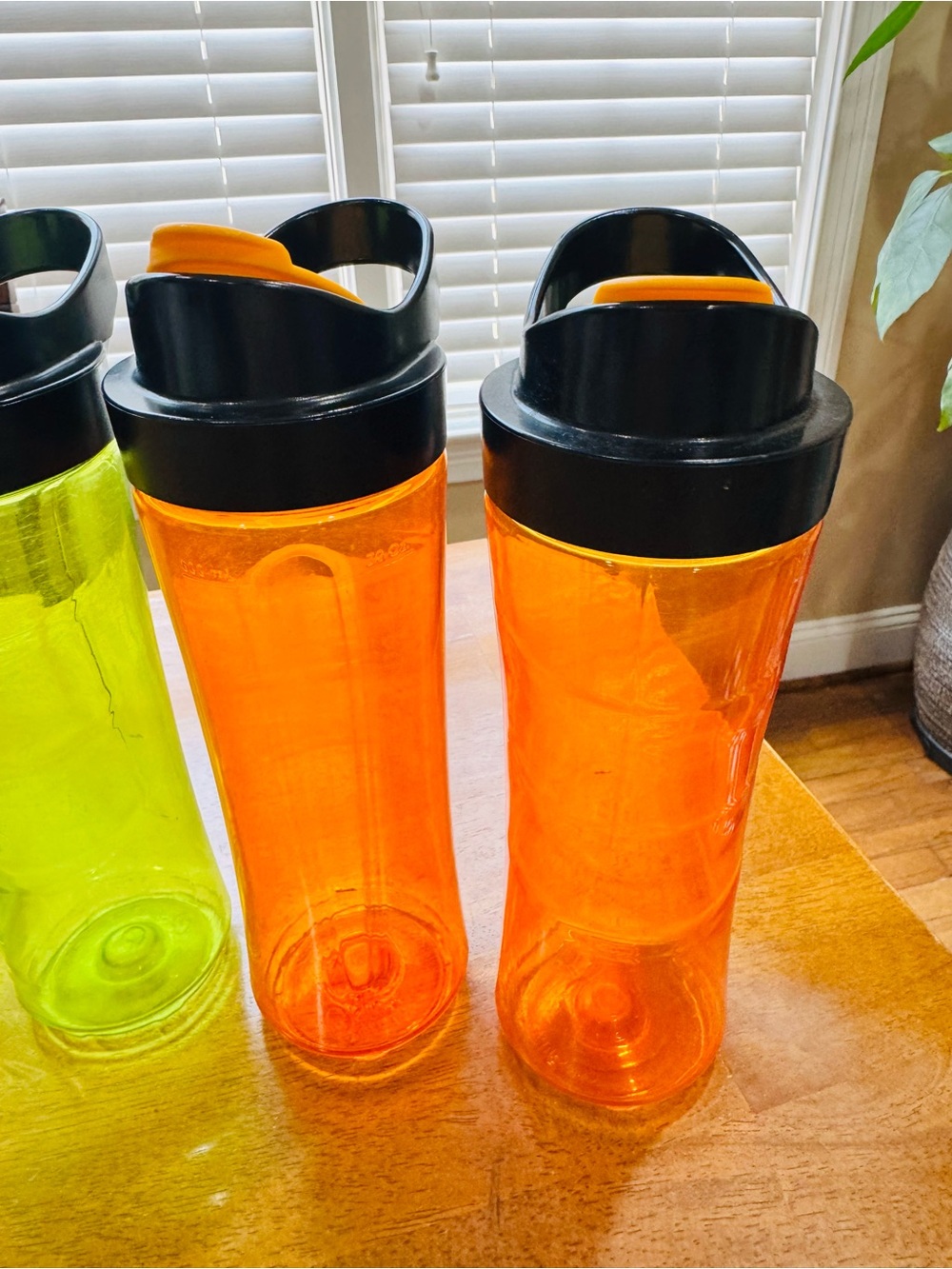 4 Oster MyBlend Sport Bottles Orange and Green 20 Oz w 2 replacement blades - Picture 6 of 9